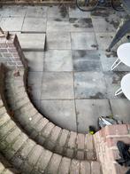 Tegels 60x60 x 5.5cm grijs 46 hele + enkele op maat, Ophalen, Gebruikt, Beton, Terrastegels