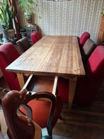 8 persoons eettafel, Ophalen, Gebruikt, Teakhout, 200 cm of meer