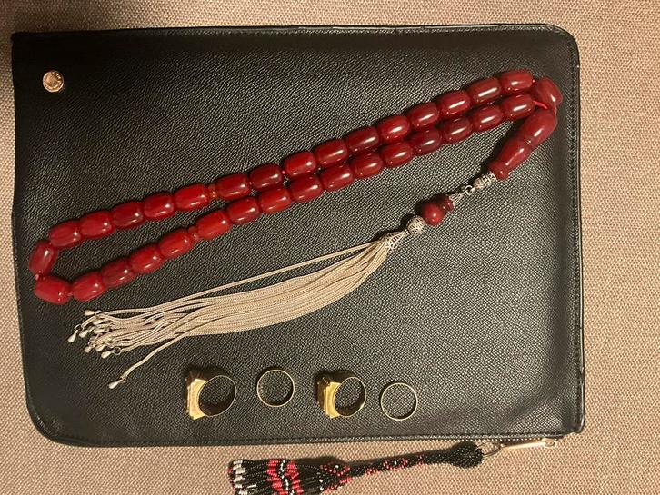 Amber Thezbi Osmanli Gebedsketting, Sieraden, Tassen en Uiterlijk, Armbanden, Nieuw, Overige materialen, Bruin, Met bedels of kralen