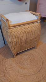 Vintage Poef / Opbergkist met Zitkussen, Overige materialen, Gebruikt, 50 tot 75 cm, Ophalen of Verzenden