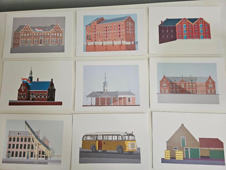 Vlaardingen in Beeld Peter Dumas zeefdrukken, Antiek en Kunst, Kunst | Litho's en Zeefdrukken, Ophalen of Verzenden