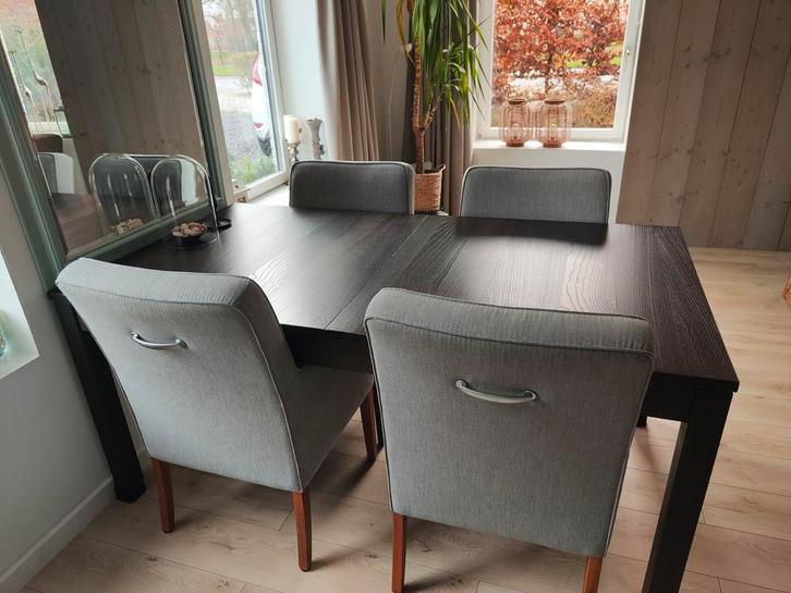 Uitschuifbare tafel Bjursta Ikea, Huis en Inrichting, Tafels | Eettafels, Gebruikt, 50 tot 100 cm, 150 tot 200 cm, Rechthoekig