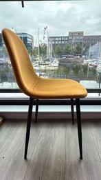 4 Mosterdkleurige Stoelen, Huis en Inrichting, Stoelen, Gebruikt, Overige kleuren, Ophalen of Verzenden, Vier