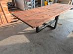 Industriële Eettafel Grenenhout, Metaal, 200 cm of meer, Zo goed als nieuw, Vier personen