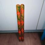 Oude breinaalden kokers hout versierd met rode bloemen 2x, Hobby en Vrije tijd, Breien en Haken, Ophalen, Gebruikt, Breien, Overige typen