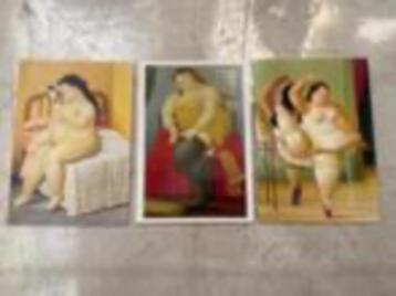 Botero ansichtkaarten 2 x drie verschillende, beschikbaar voor biedingen
