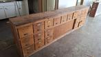 Prachtige vintage brocante ladekast van bijna 3m breed!, Ophalen, 5 laden of meer, 200 cm of meer, Vintage brocante