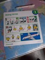 Safety card Transavia B-737-700, Verzenden, Zo goed als nieuw, Kaart, Foto of Prent