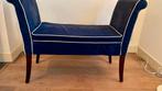 Stijlvol Bankje - Blauw met Houten Poten, Huis en Inrichting, Stoelen, Ophalen, Gebruikt, Blauw, Eén