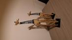 Prettig mooie beelden Giraffe hout & metaal uniek, Hip stoer, Antiek en Kunst, Ophalen of Verzenden