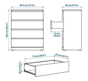 IKEA Malm ladekast - grijs - afbeelding 4