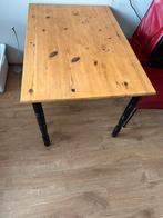 Grenen houten eettafel, Ophalen, Gebruikt, Rechthoekig, 50 tot 100 cm