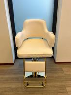Luxe Kappersstoel Gabbiano Linz NQ Goud-Wit - Nieuw!, Diensten en Vakmensen, Kappers en Thuiskappers, Hairextensions