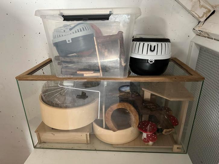 Hamsterspullen, Dieren en Toebehoren, Knaagdieren en Konijnen | Hokken en Kooien, Zo goed als nieuw, Kooi, 60 tot 90 cm, 75 tot 110 cm