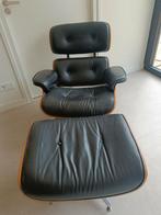 Eames lounge chair met ottoman - replica, Gebruikt, Leer, Ophalen