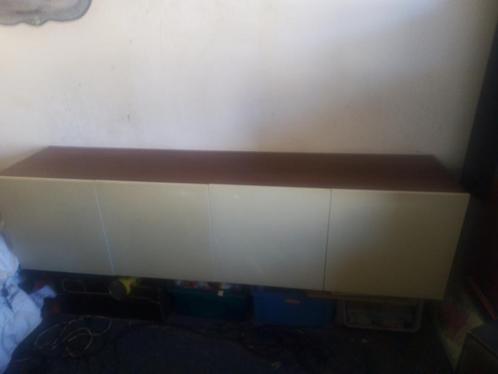 Vintage stijl hangende dressoir kast, Huis en Inrichting, Kasten | Dressoirs, Gebruikt, 150 tot 200 cm, 25 tot 50 cm, Met deur(en)