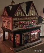 Kerstdorp huisjes met verlichting (kersthuis kerstdecoratie), Ophalen of Verzenden, Zo goed als nieuw