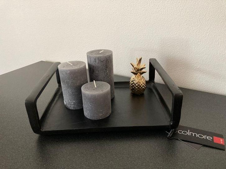 Colmore Tray S zwart metaal rechthoekig Nieuw!, Huis en Inrichting, Woonaccessoires | Dienbladen, Nieuw, Metaal, Rechthoekig, Ophalen of Verzenden