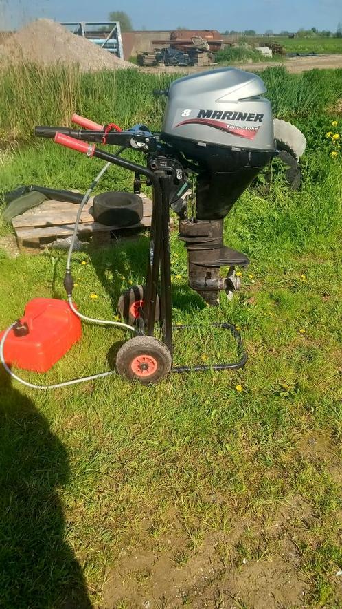 Mariner 9.9pk 4-takt kortstaart buitenboordmotor, Watersport en Boten, Buiten- en Binnenboordmotoren, Gebruikt, Benzine, Buitenboordmotor