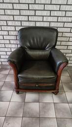Leren fauteuil, Ophalen, Gebruikt, Eenpersoons, 75 tot 100 cm