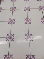 40 Antieke tegels met paarse franse lelie Wick Maestricht, Antiek en Kunst, Ophalen