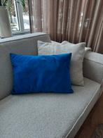 Kussen (hoes) Sanela IKEA 40 x 58 cm blauw velvet, Ophalen of Verzenden, Zo goed als nieuw, Blauw, Vierkant