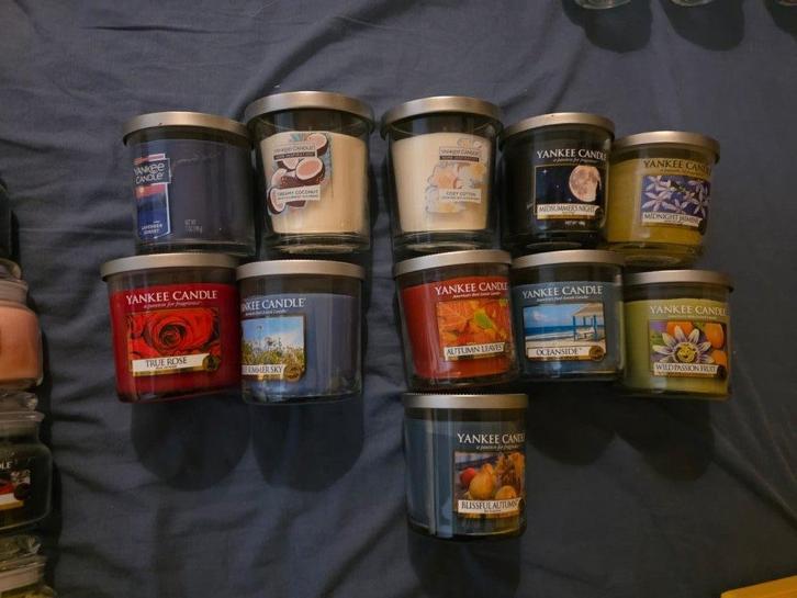 Yankee candle - partij small jars, Huis en Inrichting, Woonaccessoires | Kandelaars en Kaarsen, Zo goed als nieuw, Kaars, Minder dan 25 cm