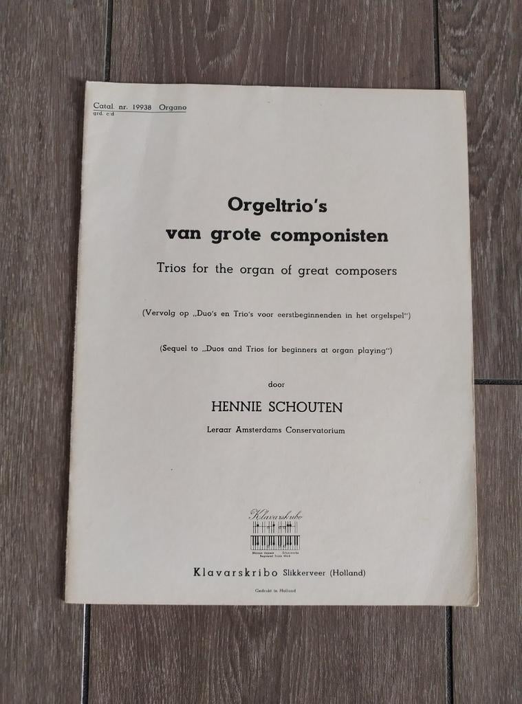 Orgel trio's (vervolg)Hennie Schouten Klavarskribo, Muziek en Instrumenten, Ophalen of Verzenden, Artiest of Componist, Klassiek