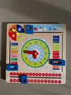 Houten kalenderklok, Kinderen en Baby's, Speelgoed | Educatief en Creatief, Ophalen of Verzenden