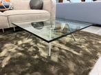 Beek Maupertuus salontafel Glas Design tafel 90x90, Gebruikt, Vierkant, Glas, Minder dan 50 cm