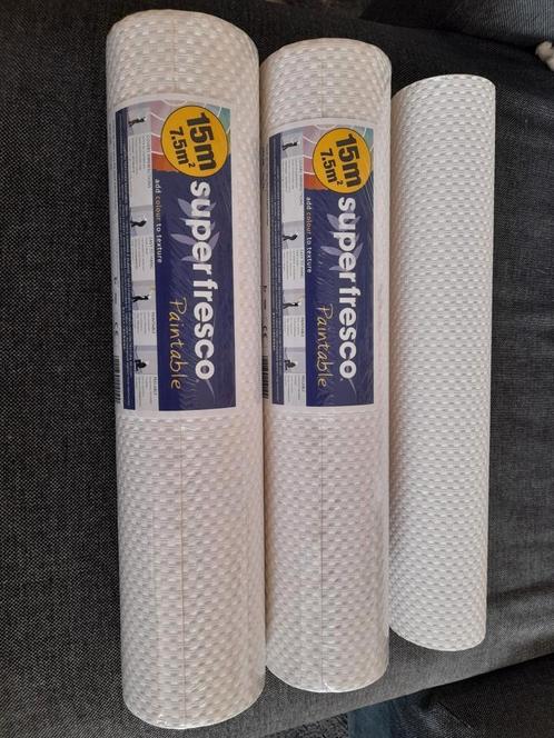 2,5 nieuwe rollen schuimvinyl behang van Graham Brown., Huis en Inrichting, Stoffering | Behang, Wit, 10 tot 25 m², Ophalen of Verzenden