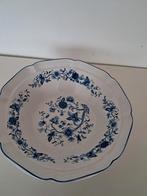 Grote Schaal met Blauw Bloemmotief zwiebelmuster, Gebruikt, Porselein of Keramiek, Schaal, Rond