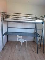 IKEA Hoogslaper met bureau 140x200 grijs, Ophalen, Gebruikt, Hoogslaper, Eenpersoons