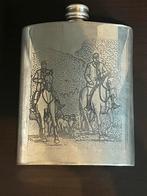 Vintage Pinder Bros. Sheffield 9 Tinnen Heupfles, Antiek en Kunst, Ophalen of Verzenden, Zilver