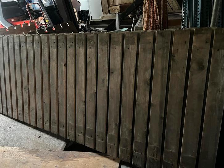 3 x Houten vlonder legborden pallet stelling 350 x 107 cm, Doe-het-zelf en Verbouw, Overige Doe-het-zelf en Verbouw, Gebruikt