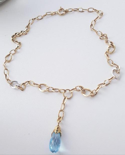 Mooie gouden ketting met hanger 14/18 karaats, Sieraden, Tassen en Uiterlijk, Kettingen, Zo goed als nieuw, Goud, Goud, Met hanger
