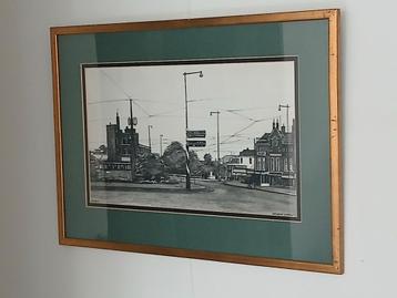 Maarten Kemper - Koemarkt Schiedam Aquarel beschikbaar voor biedingen