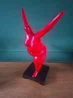 Dansende Dikke Vrouw Beeld - Rode Sculptuur, Ophalen of Verzenden