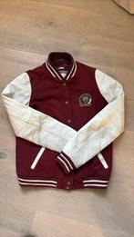 Tommy hilfiger wollen dames jas met leren mouwen, Beige, Maat 42/44 (L), Ophalen of Verzenden, Jasje