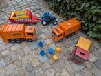 Bruder tractor, vuilniswagen en vrachtwagen plus accessoires, Ophalen of Verzenden, Gebruikt