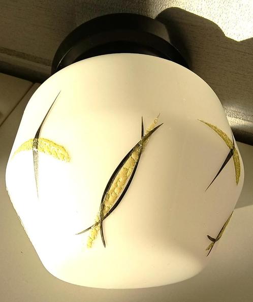 plafondlamp -vintage lamp -design van Massive -België 60/70s, Huis en Inrichting, Lampen | Plafondlampen, Gebruikt, Glas, Kunststof