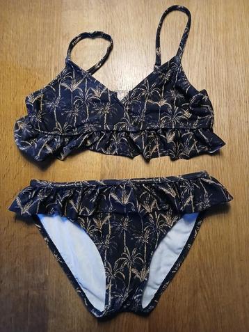 Zwarte bikini palmbomen print maat 146/152 beschikbaar voor biedingen