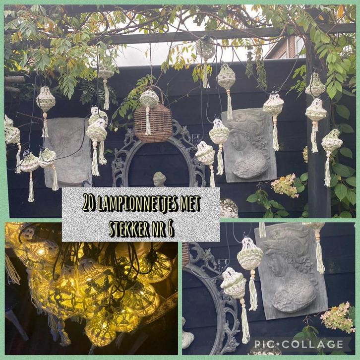 Lampionnetjes verlichting tuin veranda camper carvan, Tuin en Terras, Buitenverlichting, Ophalen