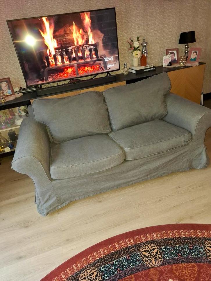 Ikea Ektorp tweezitsbank - weinig gebruikt, Huis en Inrichting, Banken | Bankstellen, Gebruikt, Rechte bank, Tweepersoons, 150 tot 200 cm