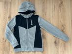 Als nieuw Nike vest capuchon rits grijs donkerblauw 146 152, Trui of Vest, Ophalen of Verzenden, Zo goed als nieuw, Nike