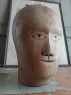 Antieke houten pruiken makers kop hoofd hoedenhoofd, Antiek en Kunst, Ophalen of Verzenden