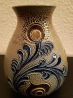 Vaasje blauw / bruin aardewerk pottenbakkers werkplaats, Ophalen of Verzenden