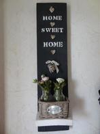 Home Sweet Home Wandbord Met Decoratieplateau >Snelle Verzen, Huis en Inrichting, Woonaccessoires | Wanddecoraties, Ophalen of Verzenden