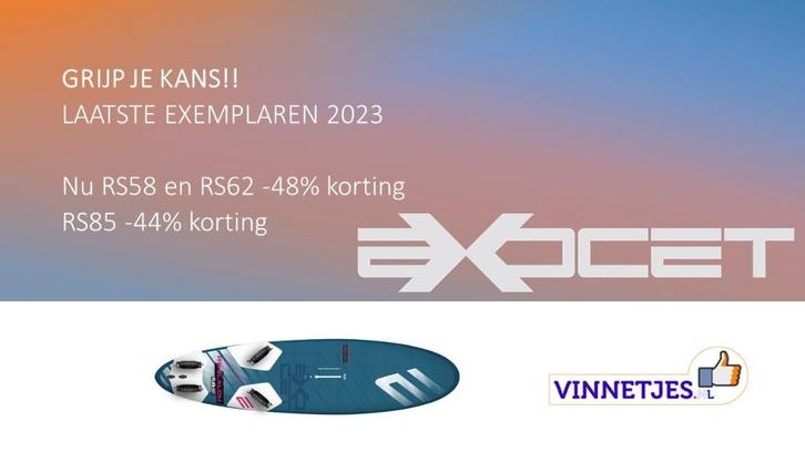 Exocet RS58 RS62 RS85 nu extra scherp! inruil en verzending, Watersport en Boten, Windsurfen, Nieuw, Plank, Minder dan 250 cm