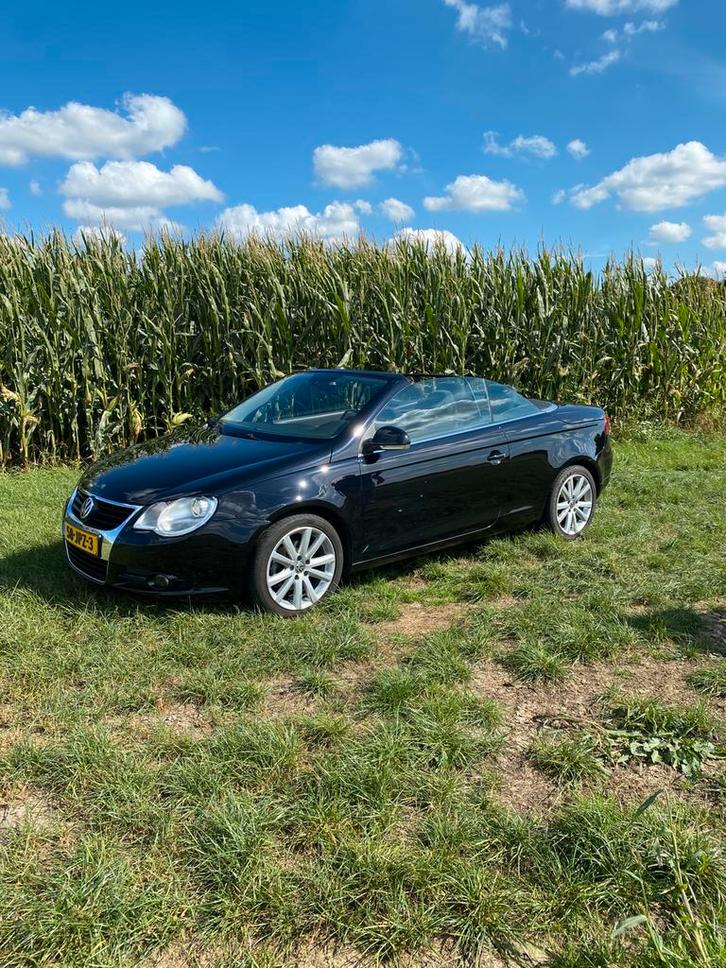 Volkswagen Eos 2.0 16V FSI 110KW 2007 Zwart, Auto's, Volkswagen, Particulier, Benzine, D, Cabriolet, Handgeschakeld, Geïmporteerd